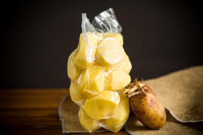Patatas enteras envasadas al vacío