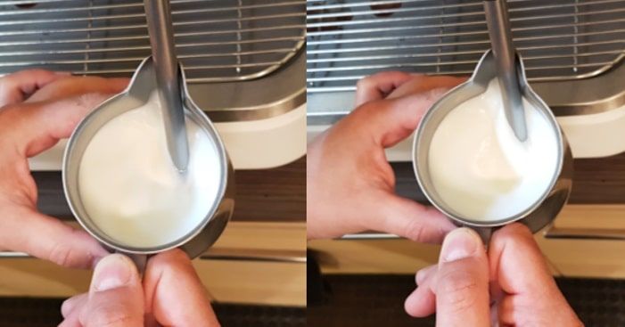 Batir la leche con un rotulador requiere precisión